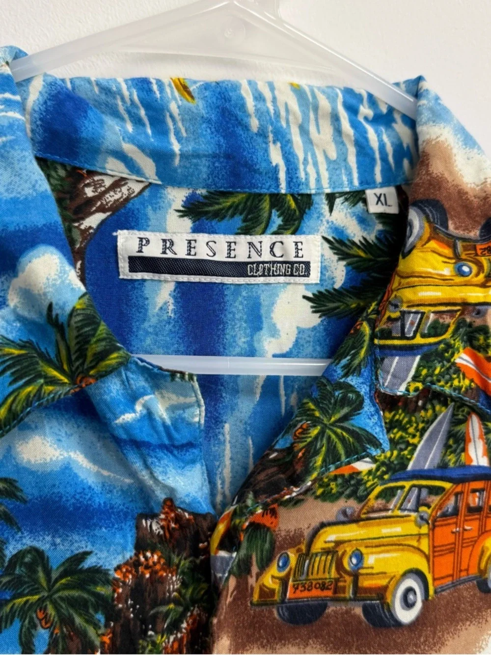 Presence Clothing Co. Shirt Mens XL Hawaiian Button Up Short Sleeve